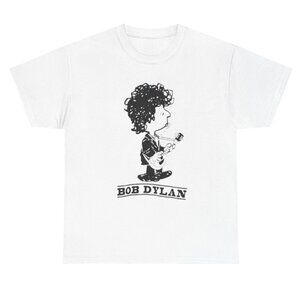 Bob Dylan Graphic T Shirt Vintage Rock Blue Grass Retro Unisex Heavy Cotton Tee